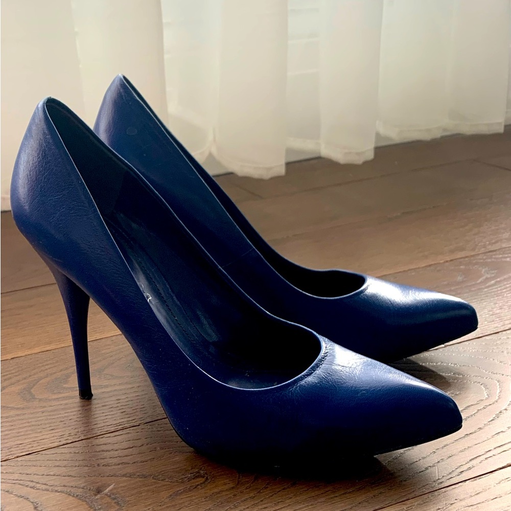 Blue Leather Heels ALDO size 37 (US 7)